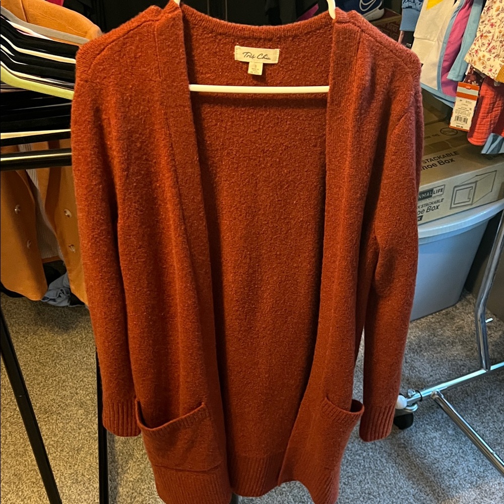 Women's Warm Rust Cardigan